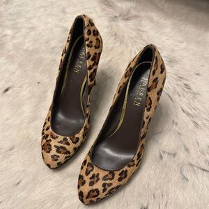 Ralph Lauren Stunning Leopard Haircalf Heels